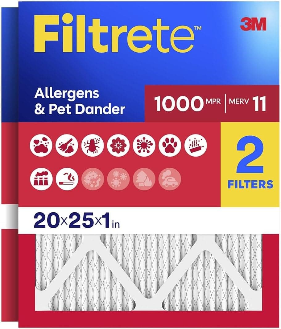 Filtrete 20x25x1 MERV 11, 2-pack