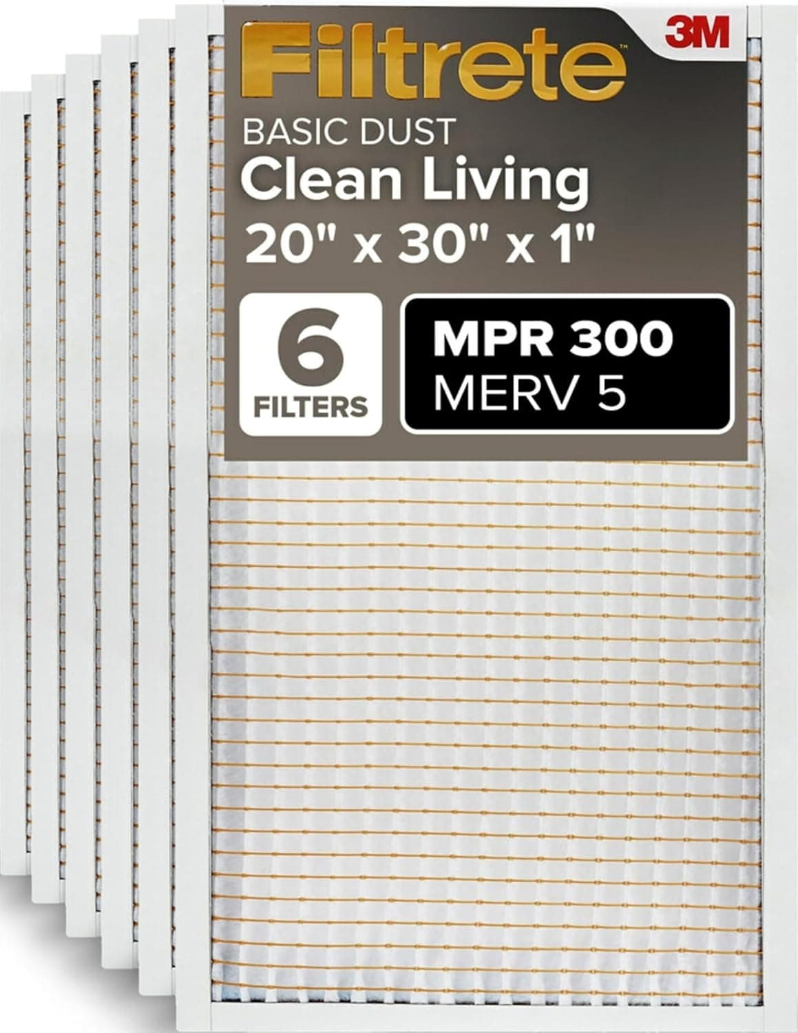 Filtrete 20x30x1 MERV 5, 6-pack